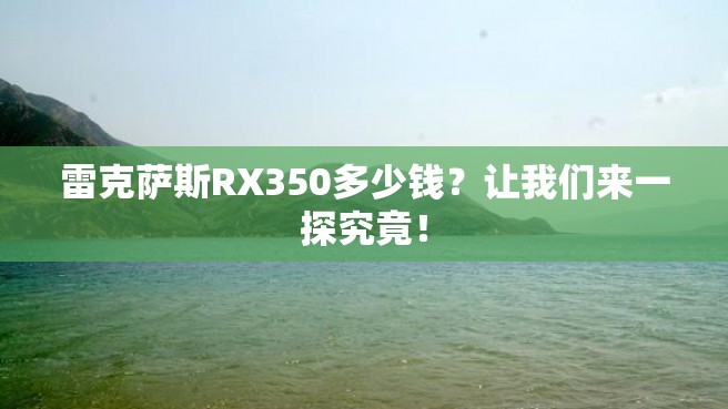 雷克萨斯RX350多少钱？让我们来一探究竟！