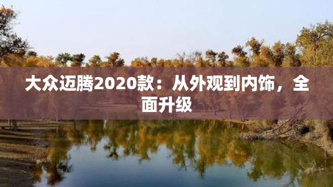 大众迈腾2020款：从外观到内饰，全面升级