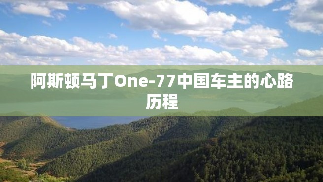 阿斯顿马丁One-77中国车主的心路历程