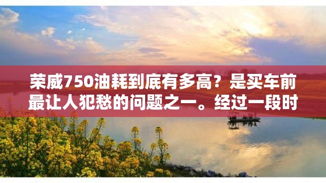 荣威750油耗到底有多高？是买车前最让人犯愁的问题之一。经过一段时间的使用和测试，笔者终于有了一些心得体会，与大家分享一下。