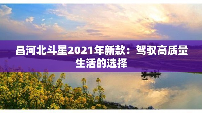 昌河北斗星2021年新款：驾驭高质量生活的选择