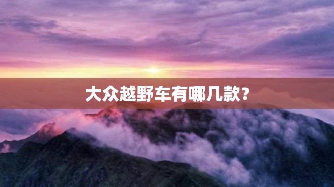 大众越野车有哪几款？