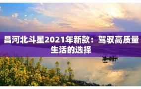 昌河北斗星2021年新款：驾驭高质量生活的选择