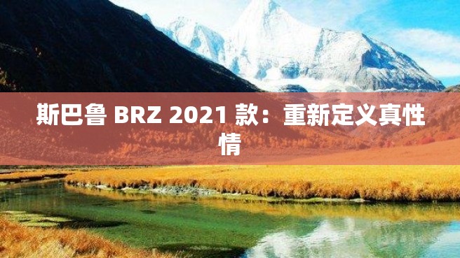 斯巴鲁 BRZ 2021 款：重新定义真性情