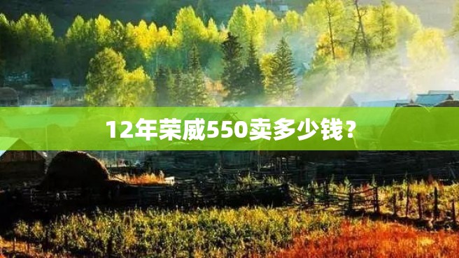 12年荣威550卖多少钱？