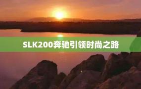 SLK200奔驰引领时尚之路