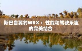 斯巴鲁翼豹WRX ：性能和驾驶乐趣的完美结合