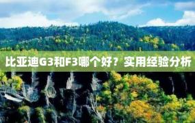 比亚迪G3和F3哪个好？实用经验分析