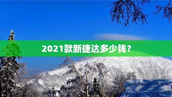 2021款新捷达多少钱？