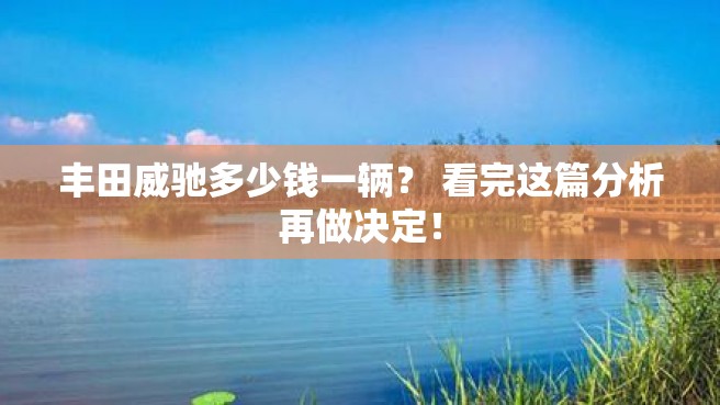 丰田威驰多少钱一辆？ 看完这篇分析再做决定！