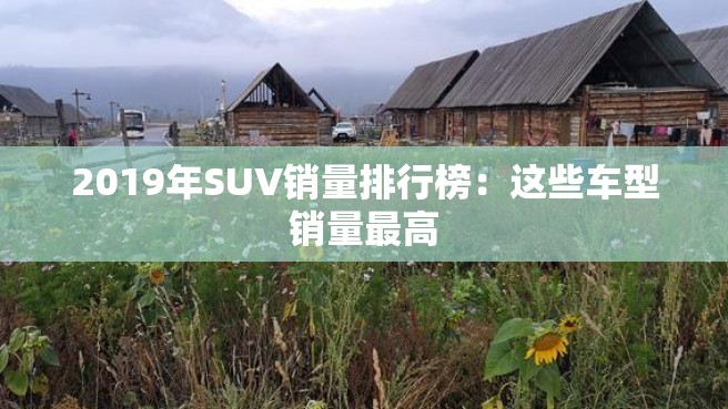 2019年SUV销量排行榜：这些车型销量最高