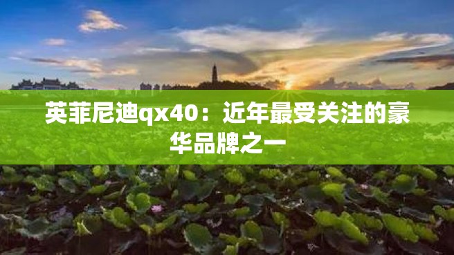 英菲尼迪qx40：近年最受关注的豪华品牌之一