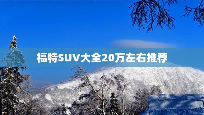 福特SUV大全20万左右推荐