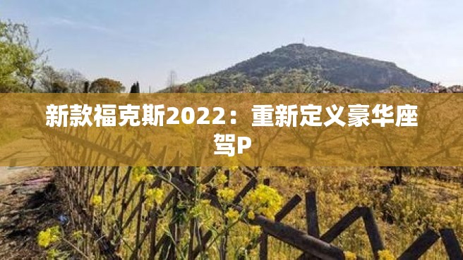 新款福克斯2022：重新定义豪华座驾P