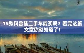 15款科鲁兹二手车能买吗？看完这篇文章你就知道了！