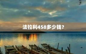 法拉利458多少钱？