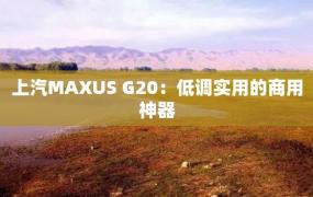 上汽MAXUS G20：低调实用的商用神器