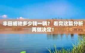 丰田威驰多少钱一辆？ 看完这篇分析再做决定！