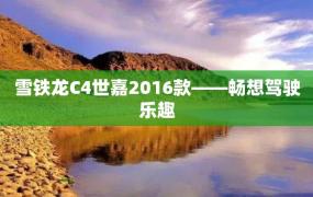 雪铁龙C4世嘉2016款——畅想驾驶乐趣