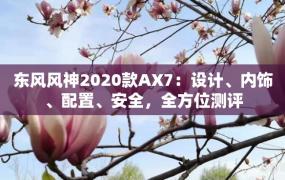 东风风神2020款AX7：设计、内饰、配置、安全，全方位测评