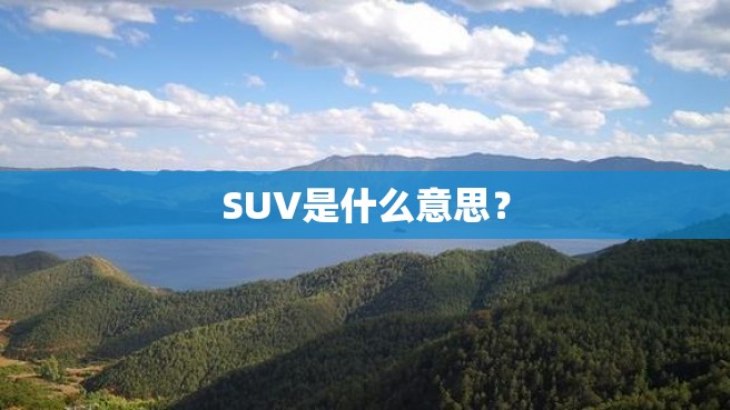 SUV是什么意思？