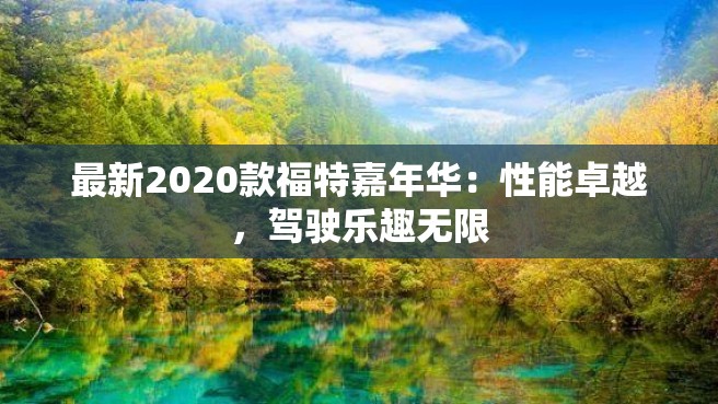 最新2020款福特嘉年华：性能卓越，驾驶乐趣无限