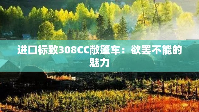 进口标致308CC敞篷车：欲罢不能的魅力