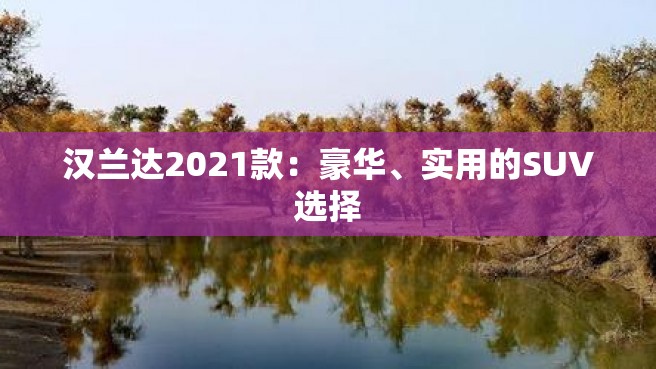 汉兰达2021款：豪华、实用的SUV选择