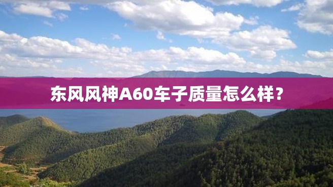 东风风神A60车子质量怎么样？