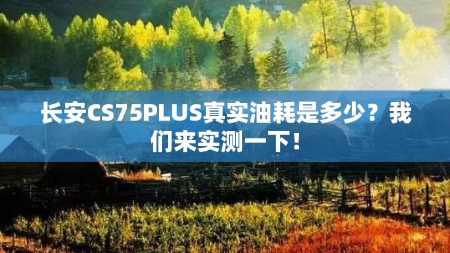 长安CS75PLUS真实油耗是多少？我们来实测一下！