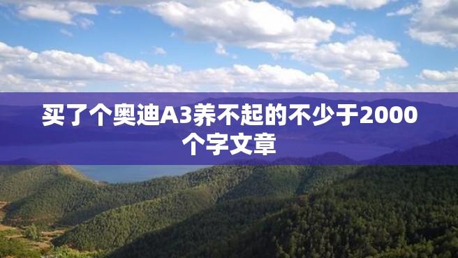 买了个奥迪A3养不起的不少于2000个字文章