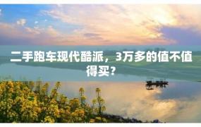 二手跑车现代酷派，3万多的值不值得买？