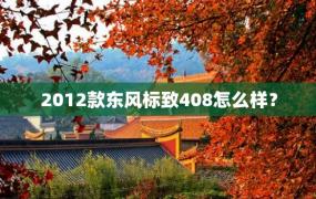 2012款东风标致408怎么样？