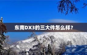 东南DX3的三大件怎么样？