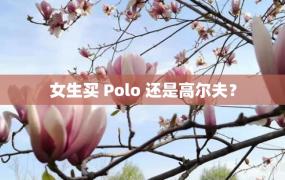 女生买 Polo 还是高尔夫？