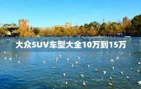 大众SUV车型大全10万到15万