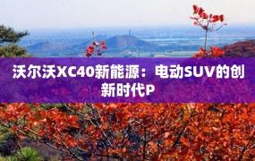 沃尔沃XC40新能源：电动SUV的创新时代P