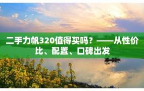 二手力帆320值得买吗？——从性价比、配置、口碑出发