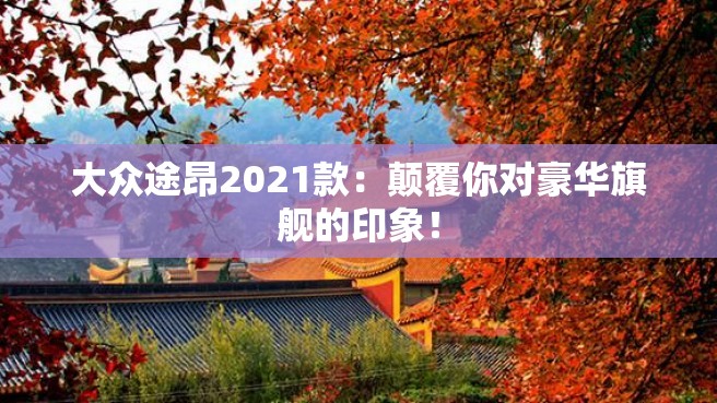 大众途昂2021款：颠覆你对豪华旗舰的印象！