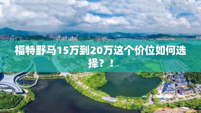 福特野马15万到20万这个价位如何选择？！