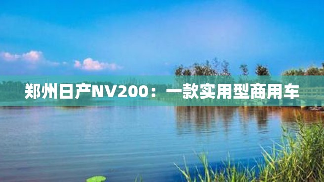 郑州日产NV200：一款实用型商用车