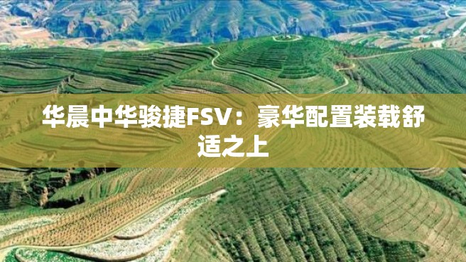 华晨中华骏捷FSV：豪华配置装载舒适之上