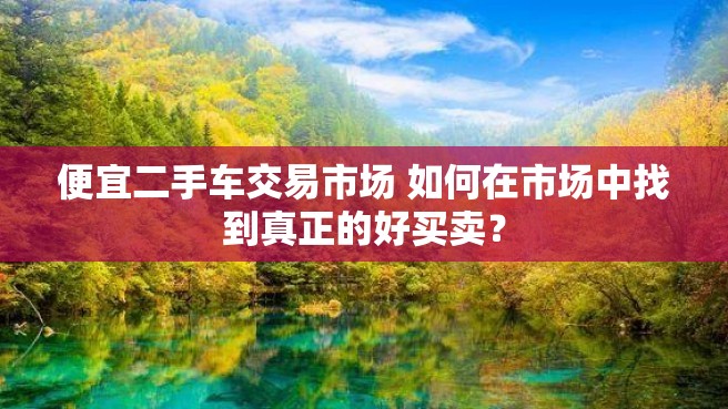 便宜二手车交易市场 如何在市场中找到真正的好买卖？