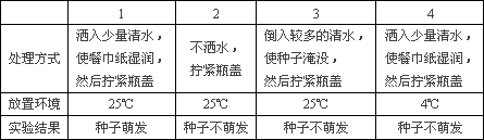 种子萌发的条件