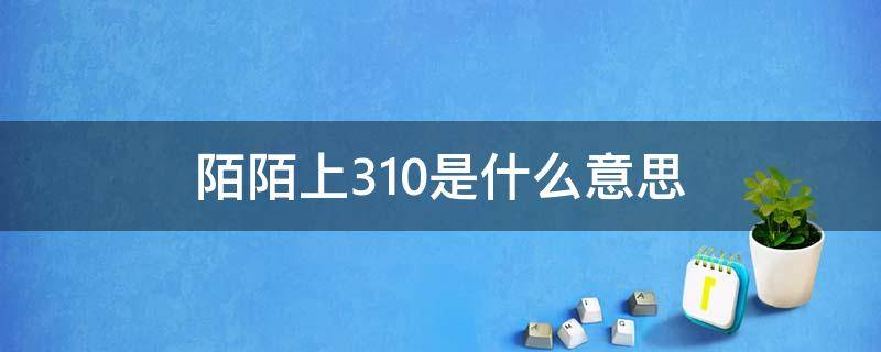 陌陌上310是什么意思(陌陌310开头是什么意思)