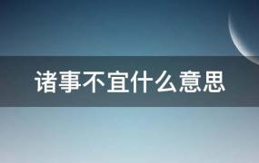 日历上忌诸事不宜什么意思(宜 诸事不宜什么意思)