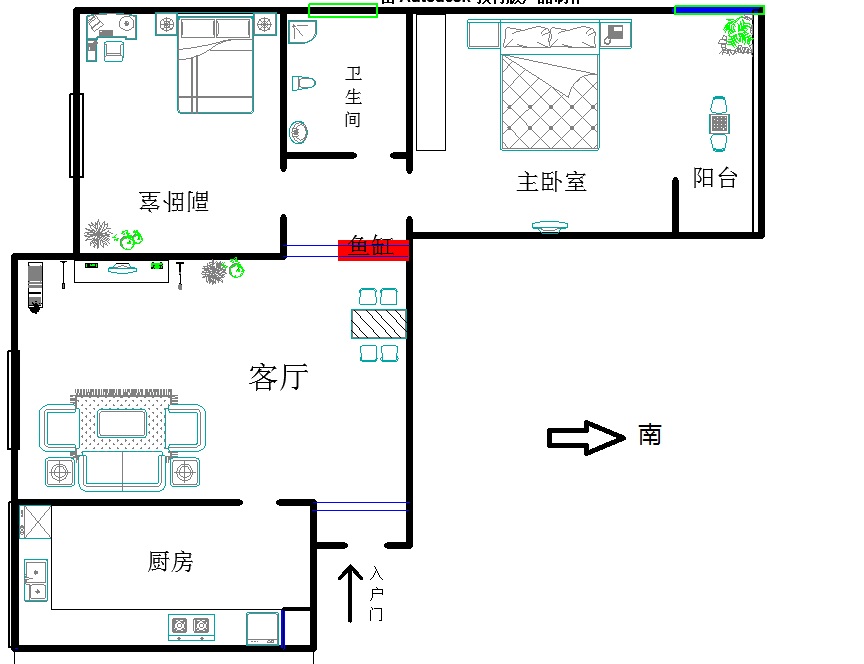 鱼缸对着卧室门口可以吗