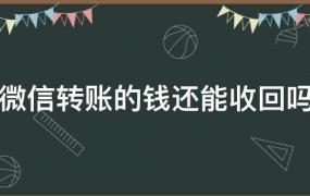 微信转账钱可以收回来吗(微信转账出去的钱可以收回吗)