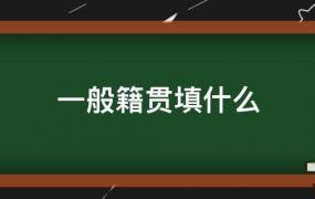 一般籍贯填什么例如(一般籍贯填什么怎么写)