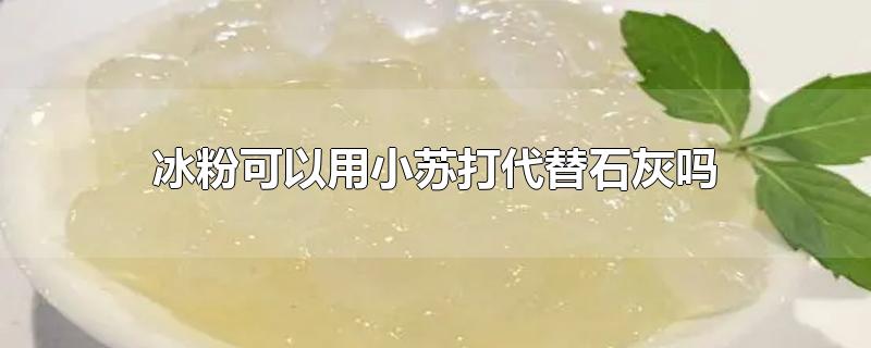 冰粉可以用小苏打代替石灰吗(食用石灰粉可以用小苏打代替吗)